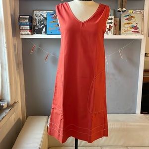 Utility Canvas Orange apron Dress S